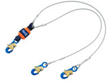 DBI Sala EZ-Stop Leading Edge 100% Tie-Off Cable Shock Absorbing Lanyard, Mfg# 1246068, 6 ft. (1.8m) Cable Double-Leg With Snap Hooks At Each End.