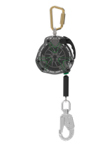 MSA Part# 63206-00A, Latchways V-TEC Self Retracting Lifeline, 20 Ft. Galvanized Cable, Swivel Snaphook & Carabiner