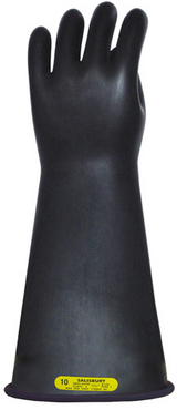 Salisbury® NG214B Electriflex Class 2 Lineman Gloves, 14" Length, Black, 1 Pair