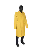 Durawear 1225 Raincoat, 2-Piece Set Includes 48" Length Coat with Detachable Hood, Yellow .35 mm PVC/Polyester