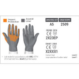 HexArmor Chrome SLT 4060 Leather Impact Gloves, ANSI Cut Level A5
