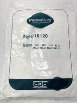 PermaGard 18120 Coveralls, White, Zipper Front with Open Wrists & Ankles, Serged Seam, 25 ea/case 
