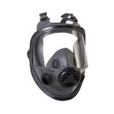 Honeywell North 5400 full face respirator with clear panoramic lens and dual cartridge connectors for industrial respiratory protection