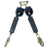 3M DBI Sala 3100550 Nano-Lok Twin Leg, 6 ft Self Retracting Lifeline, ANSI Class 1, Single Pin Connector and Steel Snap Hooks