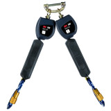 3M DBI Sala 3100546 Nano-Lok Twin Leg, 6 ft. Self Retracting Life Line, ANSI Class 1, Single Pin Connector and Aluminum Snap Hooks