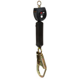 3M DBI Sala 3100532 Nano-Lok Single Leg, 6 ft Self Retracting Life Line, ANSI Class 1, No Connector, Flat Steel Rebar Hook at Leg End