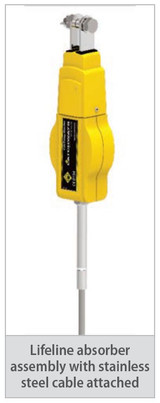 MSA 30915-00 Latchways 40 ft (12 m) Vertical Ladder Fall Protection Climbing Kit with Extension Post