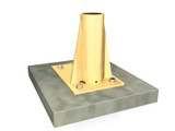 3M DBI-SALA 8530267 SecuraSpan Fasten-in-Place HLL Bolt-on Floor Base 