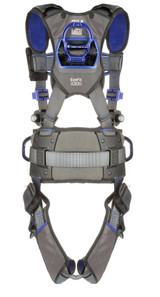 3M DBI-SALA ExoFit X300 Comfort Construction Climbing/Positioning Harness, Back, Chest and Side D-Rings, Shoulder, Back and Leg Padding, Tongue Buckle Leg Straps