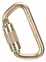 MSA Steel Carabiner, 9/16" Gate Opening, Auto-Locking, 3600 lb, Mfg# 10089205