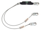 MSA V-Series Leading Edge Lanyard, Twin Leg with Small Aluminum Swivel Snaphooks | Mfg # 10213788