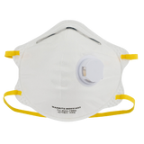 DuraMask 1895NHV NIOSH N95 particulate respirator with exhalation valve, adjustable aluminum nose bridge, and dual elastic head straps for industrial respiratory protection