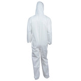 Kimberly Clark Kleenguard A40 Coveralls, Hood, Elastic Wrists & Ankles, Liquid & Particle Protection, White, Zipper Front, Microporous Film Laminate, 25 each/case