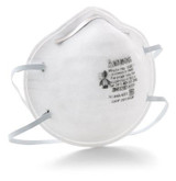 3M Particulate Respirator 8200, N95, Two-Strap Design, Cushioning Nose Foam, Box of 20
