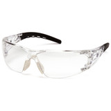 Pyramex FYXATE Safety Glasses, Clear H2X Anti-Fog Lens with Black Temples, Part No. SB10210ST