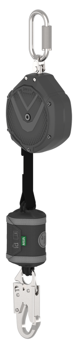 MSA V-Shock Self Retracting Lifeline, 10 ft., 36C Steel Snaphook, Includes 1" Steel Carabiner, SKU# VSOHW-031-NB-A
