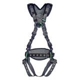 MSA V-FIT Construction Climbing Harness, Back, Chest & Hip D-Rings, Tongue Buckle Leg Straps, Shoulder Padding