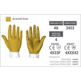 HexArmor 5050 HeatArmor Heat Resistant Gloves, Cut Resistant Level A6, Puncture Resistant Level A4, Sold per Pair