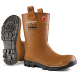 Dunlop Purofort RigPRO Full Safety Construction Boot, Brown , Waterproof, LJ2HR42