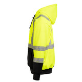 GAME 8550E Hi-Viz Class 3 Pullover Hoodie Sweatshirt, Black Bottom, Segmented Reflective Tape