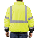 GAME 1320E Hi-Viz Class 3 Bomber Jacket with Black Bottom