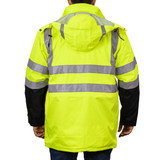 GAME 1355 Hi-Viz Class 3 6-in-1 Jacket with Black Bottom