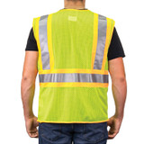 GAME I-85 Hi-Viz Yellow MESH Class 2 D.O.T. Vest with Pockets, ANSI Class 2