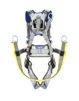 3M DBI-SALA ExoFit X200 Comfort Oil & Gas Climbing/Suspension Safety Harness with Quick Connect Chest Buckle, Tongue and Buckle Padded Leg Straps