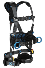 FallTech FT-One 8123BQC Construction Harness with Padded Belt, Back and Hip D-Rings, Quick Connect Buckles