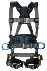 FallTech FT-One 8123BQC Construction Harness with Padded Belt, Back and Hip D-Rings, Quick Connect Buckles
