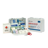 First Aid Only 25 Person ANSI A Type III First Aid Kit, Weatherproof Metal Case, Wall Mount Option
