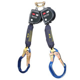 3M DBI Sala 3100612 Nano-Lok™ XL 9 ft. Twin-Leg, Web Self-Retracting Lifeline with Quick Connect & Aluminum Rebar Lock Hooks, ANSI Class 1