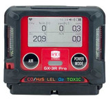 RKI GX-3R PRO 4-Gas Personal Gas Detector, Alkaline Battery Pack, LEL, O2, CO, H2S, Bluetooth, 72-PAX-A
