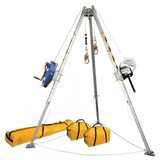 FallTech 8 ft. Tripod Confined Space Entry Kit, Stainless Steel Cable 60 ft. Rescue SRL and 60 ft. Personnel Winch, Mfg# 7509S