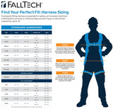 FallTech 7010C Tradesman® Pro 3D Construction Full Body Harness, Tongue Buckle Leg Adjustments