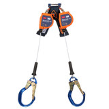 3M DBI Sala 3500277 Nano-Lok Edge ANSI Class 2 Twin-Leg Quick Connect 8 ft. Cable Self Retracting Lifeline, Aluminum Rebar Hooks
