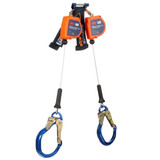 3M DBI Sala 3500277 Nano-Lok Edge ANSI Class 2 Twin-Leg Quick Connect 8 ft. Cable Self Retracting Lifeline, Aluminum Rebar Hooks