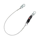 MSA 10199011 V-Series Welding Shock Absorbing Lanyard, High Heat, Single-Leg 6 Ft Cable, 36C Small Snaphooks