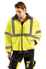 Occunomix Value Bomber Jacket, Hi-Visibility Yellow, Class 3 | Mfg# LUX-ETJBJ