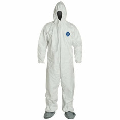 Dupont Tyvek 400 Coveralls, TY122SWH, w/Respirator Fit Hood, Elastic Wrists and Boots, 25 ea/case