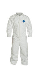 Dupont TY125SWH Tyvek 400 Coveralls, Zipper Front, w/Elastic Wrists & Ankles, 25 each/case