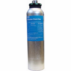 MSA 10117738 Model RP Calibration Test Gas, 58 Liter, 60 ppm CO, 20 ppm H2S, 15% O2, 1.45% CH4, 10 ppm SO2, Hazmat