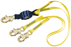 DBI Sala 1246161 Force2™ 100% Tie-Off Shock Absorbing Lanyard 6 ft. (1.8m) web Double-leg with snap hooks at each end