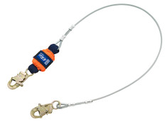 DBI Sala EZ-STOP Leading Edge Cable Shock Absorbing Lanyard, Mfg# 1246066, 6 ft. (1.8m) Cable Single-Leg With Snap Hooks At Each End