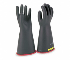 Salisbury® NG214RB Electriflex Class 2 Lineman Gloves, 14" Length, Black with Red Interior