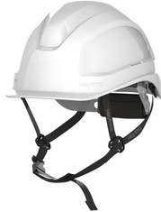 HexArmor®  Ceros™  XP450AE Short Brim, NON-Vented Class C and Class E Safety Helmet  with Adjustable Chin Strap