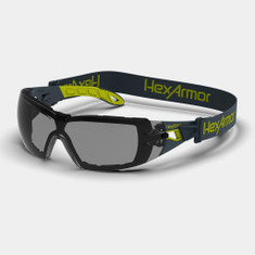 Hexarmor MX200G Safety Eyewear, Grey 23% Lens with Foam Guard, TruShield S Coating, Mfg# 11-12003-04