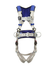 3M DBI-SALA ExoFit X100 Comfort Construction Climbing/Positioning Safety Harness with Front, Back and Hip D-Rings, Pass-through Chest Buckle, Tongue and Buckle Leg Straps