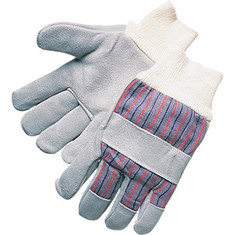 Leather Palm Knit Wrist Work Glove, Gunn Pattern, 1 pair | Mfg 10-5060