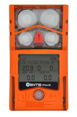 Industrial Scientific Ventis Pro5 Multi-Gas Monitor, Diffusion, LEL (Pentane), SO2, H2S, O2, Li-ion, LENS Wireless, Desktop Charger, Orange, Mfg# VP5-K2531101111